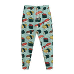 Colorful Sushi And Rolls Pattern Print Jogger Pants