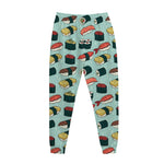 Colorful Sushi And Rolls Pattern Print Jogger Pants