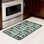Colorful Sushi And Rolls Pattern Print Kitchen Mat