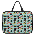 Colorful Sushi And Rolls Pattern Print Laptop Sleeve With Handle