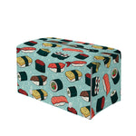 Colorful Sushi And Rolls Pattern Print Leather Tissue Box Cover