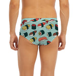 Colorful Sushi And Rolls Pattern Print Men's Briefs