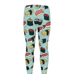 Colorful Sushi And Rolls Pattern Print Men's leggings