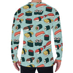 Colorful Sushi And Rolls Pattern Print Men's Long Sleeve T-Shirt