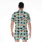 Colorful Sushi And Rolls Pattern Print Men's Rompers