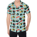 Colorful Sushi And Rolls Pattern Print Men's Shirt