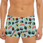 Colorful Sushi And Rolls Pattern Print Men's Short Boxer Briefs