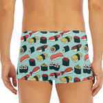 Colorful Sushi And Rolls Pattern Print Men's Short Boxer Briefs