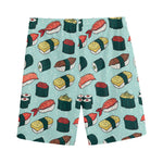 Colorful Sushi And Rolls Pattern Print Men's Sports Shorts