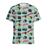 Colorful Sushi And Rolls Pattern Print Men's Sports T-Shirt