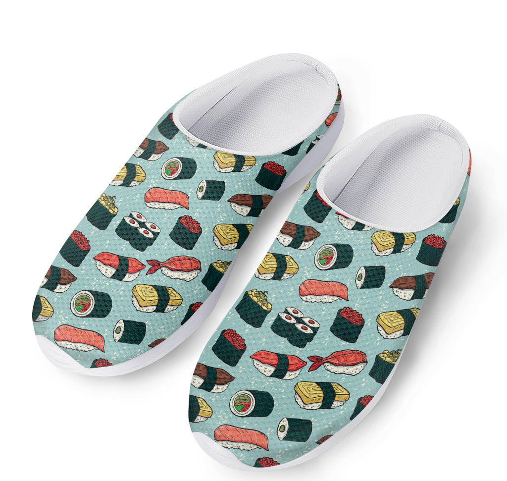 Colorful Sushi And Rolls Pattern Print Mesh Casual Shoes