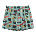 Colorful Sushi And Rolls Pattern Print Mesh Shorts