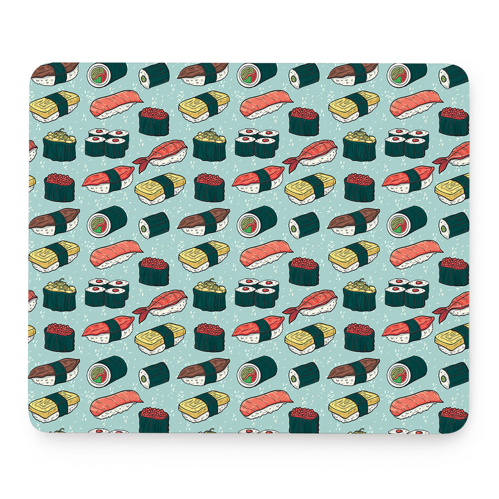 Colorful Sushi And Rolls Pattern Print Mouse Pad