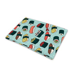 Colorful Sushi And Rolls Pattern Print Pet Cooling Mat Cover