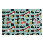 Colorful Sushi And Rolls Pattern Print Placemat