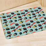 Colorful Sushi And Rolls Pattern Print Polyester Doormat