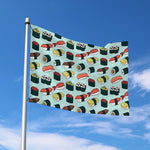 Colorful Sushi And Rolls Pattern Print Polyester Flag