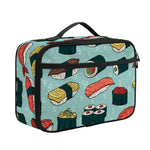 Colorful Sushi And Rolls Pattern Print Portable Lunch Bag
