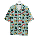 Colorful Sushi And Rolls Pattern Print Rayon Hawaiian Shirt