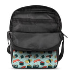 Colorful Sushi And Rolls Pattern Print Rectangular Crossbody Bag