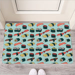 Colorful Sushi And Rolls Pattern Print Rubber Doormat