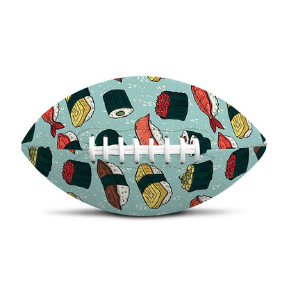Colorful Sushi And Rolls Pattern Print Rugby Ball