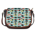 Colorful Sushi And Rolls Pattern Print Saddle Bag