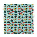 Colorful Sushi And Rolls Pattern Print Silk Bandana