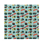 Colorful Sushi And Rolls Pattern Print Silk Bandana