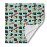 Colorful Sushi And Rolls Pattern Print Silk Bandana