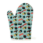Colorful Sushi And Rolls Pattern Print Single Oven Mitt
