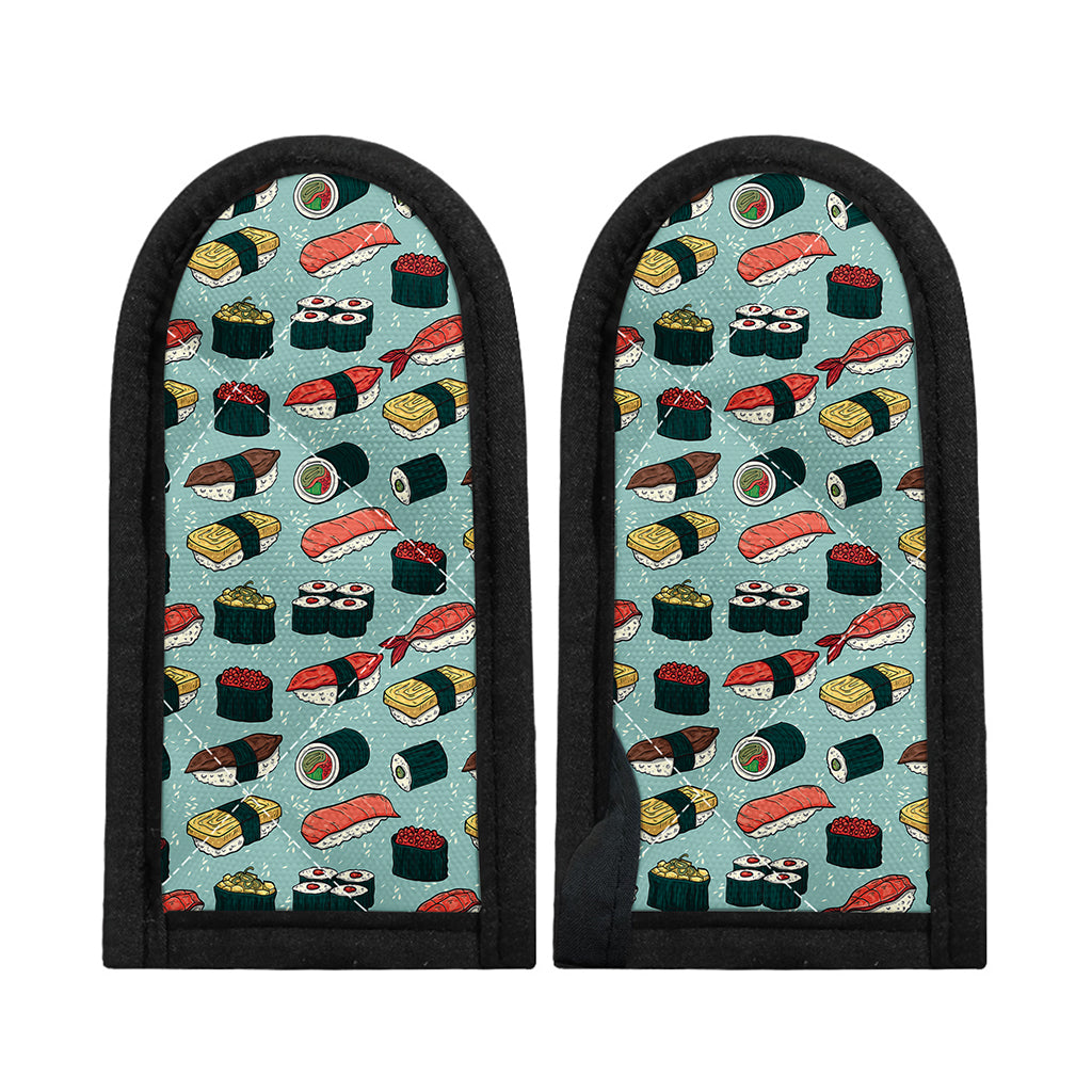 Colorful Sushi And Rolls Pattern Print Skillet Handle Cover