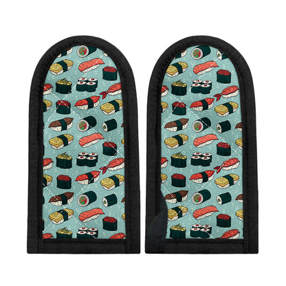 Colorful Sushi And Rolls Pattern Print Skillet Handle Cover