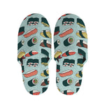 Colorful Sushi And Rolls Pattern Print Slippers