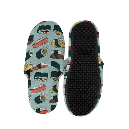 Colorful Sushi And Rolls Pattern Print Slippers