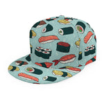 Colorful Sushi And Rolls Pattern Print Snapback Cap
