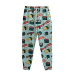 Colorful Sushi And Rolls Pattern Print Sweatpants
