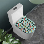 Colorful Sushi And Rolls Pattern Print Toilet Lid Cover