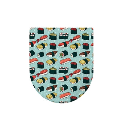 Colorful Sushi And Rolls Pattern Print Toilet Lid Cover