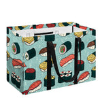 Colorful Sushi And Rolls Pattern Print Utility Tote Bag