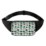 Colorful Sushi And Rolls Pattern Print Waist Bag