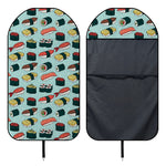Colorful Sushi And Rolls Pattern Print Waterproof Car Seat Cover