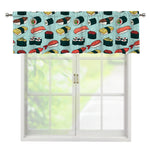 Colorful Sushi And Rolls Pattern Print Window Valance