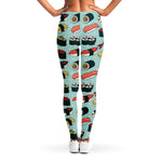 Colorful Sushi And Rolls Pattern Print Women's Leggings