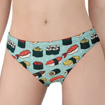 Colorful Sushi And Rolls Pattern Print Women's Panties