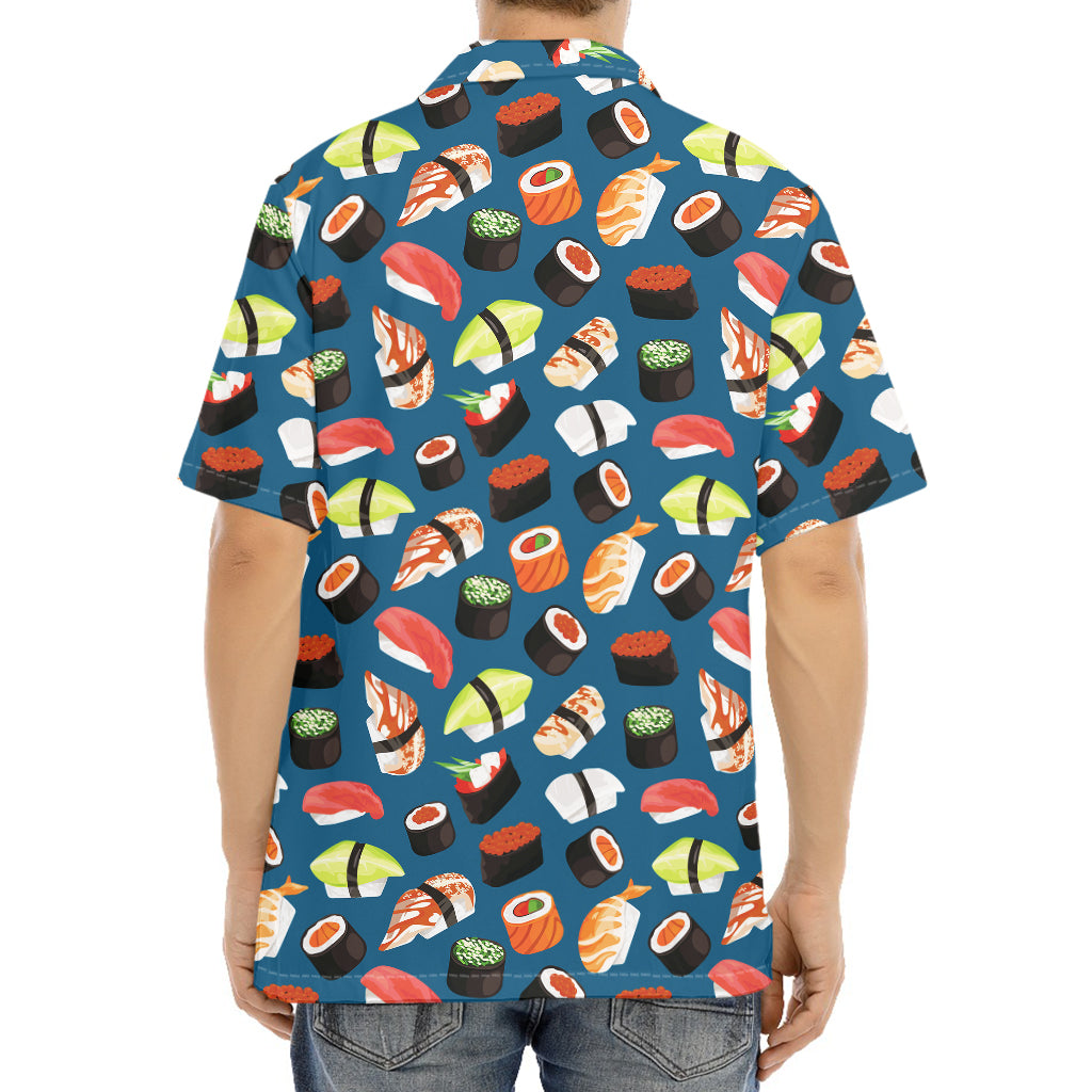 Colorful Sushi Pattern Print Aloha Shirt