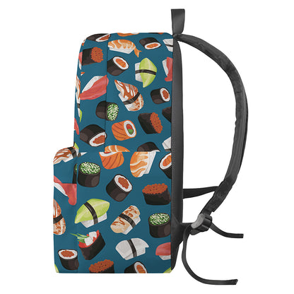 Colorful Sushi Pattern Print Backpack