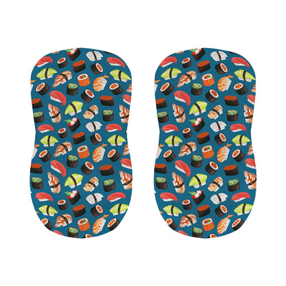 Colorful Sushi Pattern Print Bar Stool Covers