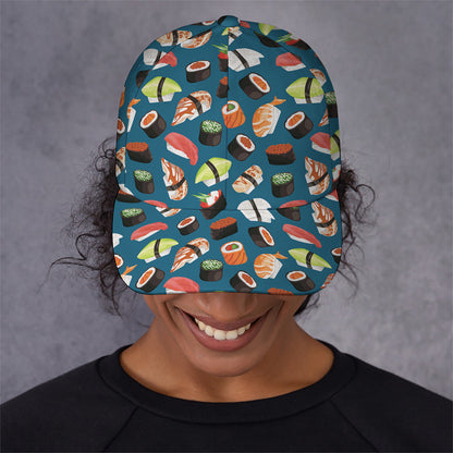Colorful Sushi Pattern Print Baseball Cap