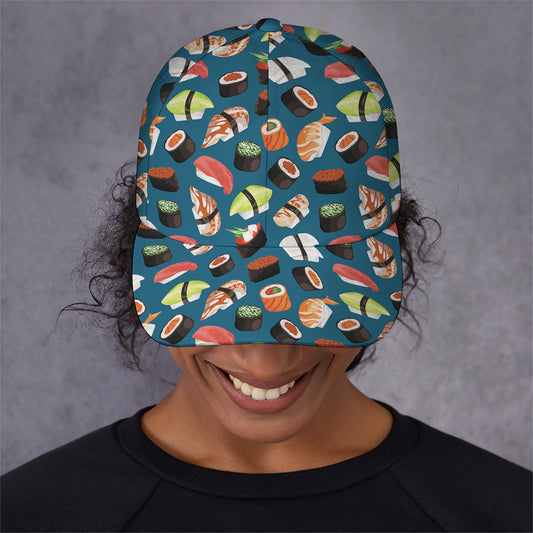 Colorful Sushi Pattern Print Baseball Cap
